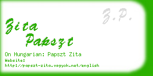 zita papszt business card